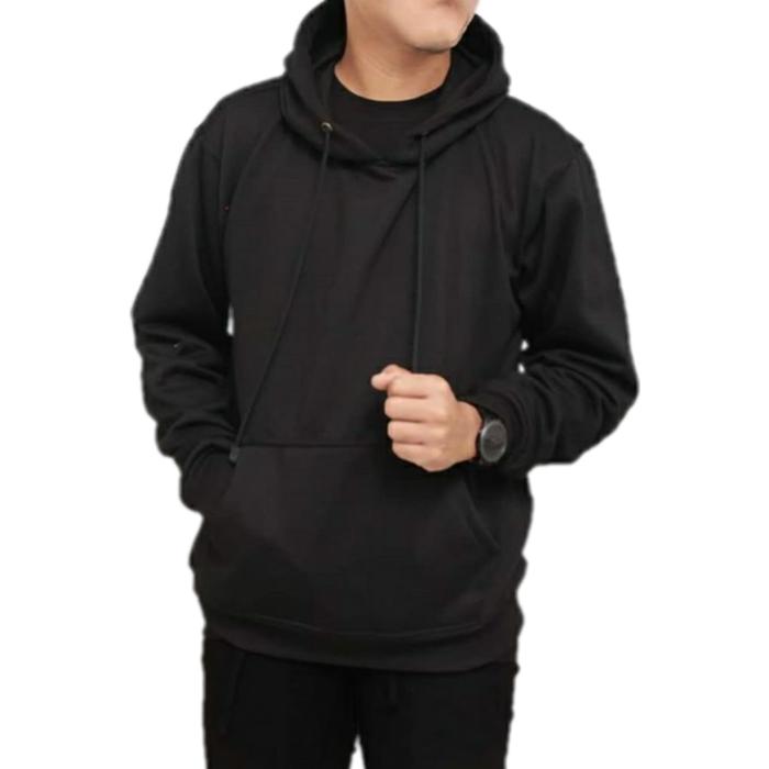 Gambar Jaket Sweater Jumper Hoodie Polos Hitam - Hitam, M dari D.I.Y.R undefined Tokopedia
