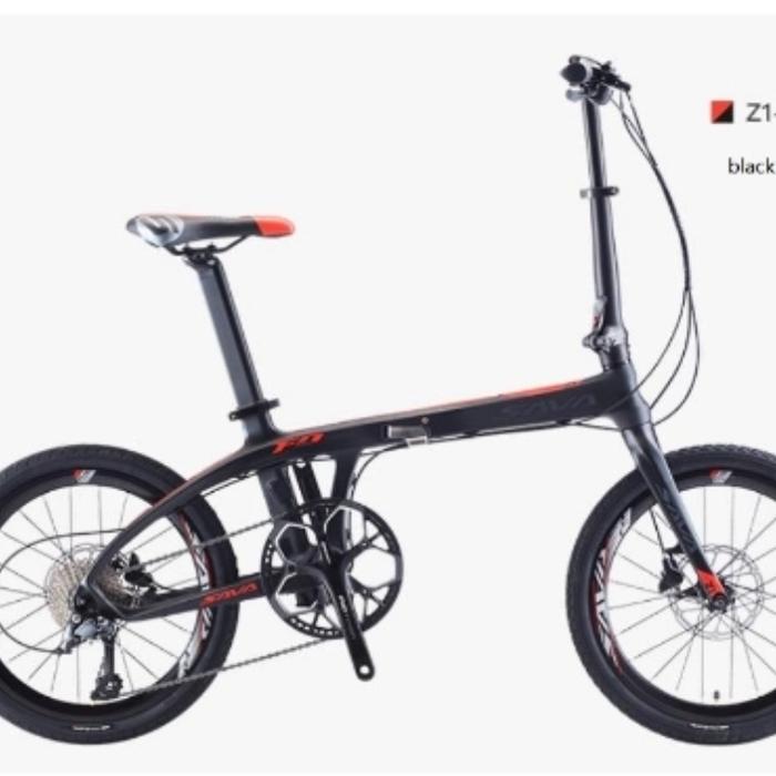 Gambar sepeda lipat carbon sava 20/ pasific illution 3.5 folding bike - 22speed dari ebony smart undefined Tokopedia