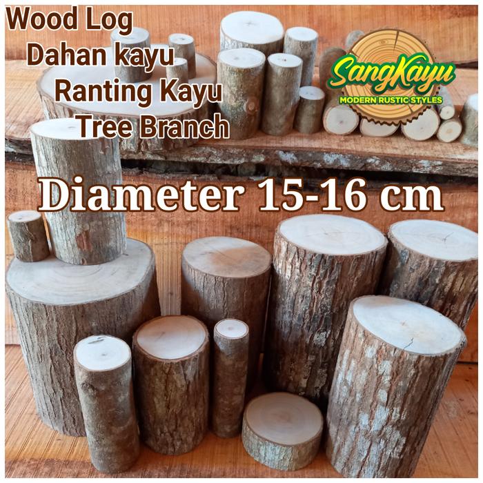 Jual Kayu Log Kayu Diameter 15 16 Cm Bahan Craft Dekorasi Pernikahan Hiasan Kota Banjar Sangkayu Tokopedia