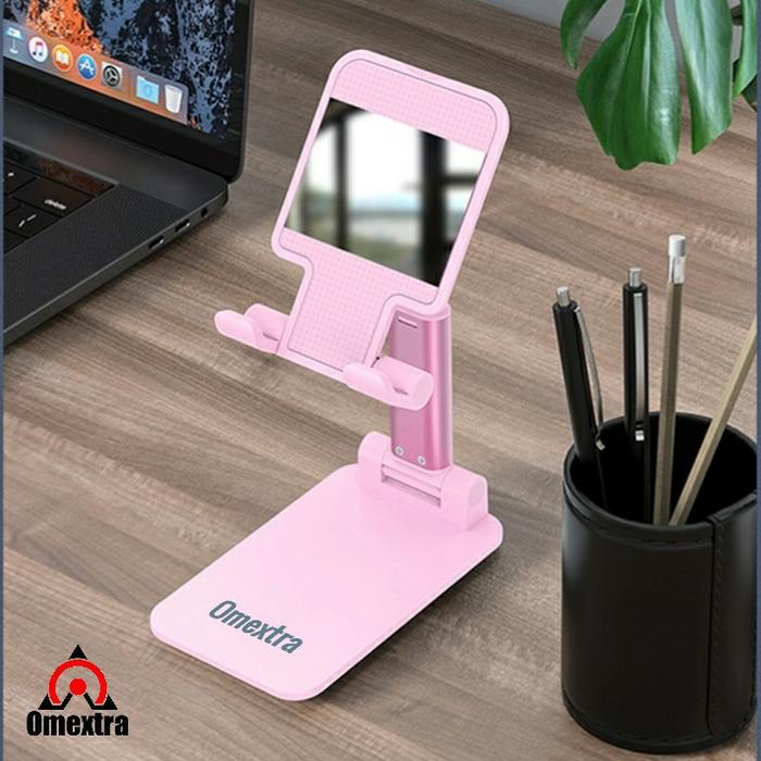 Gambar Tempat HP Adjustable Omextra Foldable Phone Holder HP Case Tablet Hape - Pink MIRROR dari OMEXTRA undefined Tokopedia