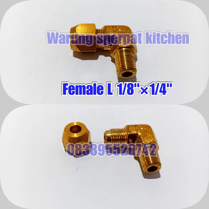 Gambar MC female elbow 1/8×1/4" dari Warung sperpat kitchen undefined Tokopedia