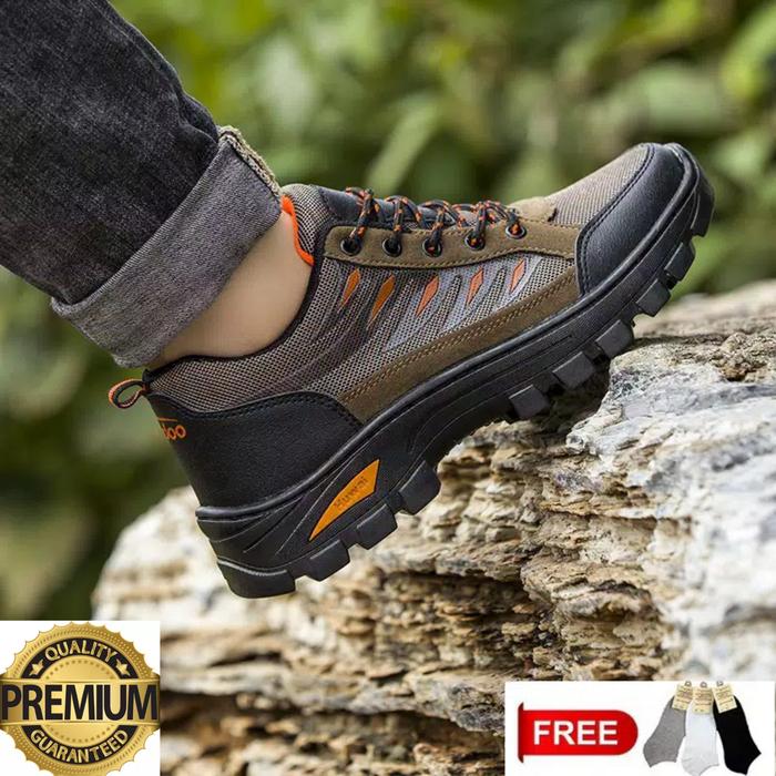 Gambar Sepatu Gunung Pria Import Sepatu Hiking Sepatu Outdoor Tahan Air S0710 - Cokelat, 39 dari Smart Concept undefined Tokopedia