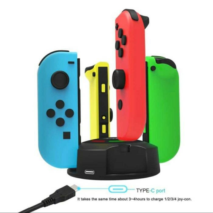 Jual nintendo switch charging dock led dobe charging dock