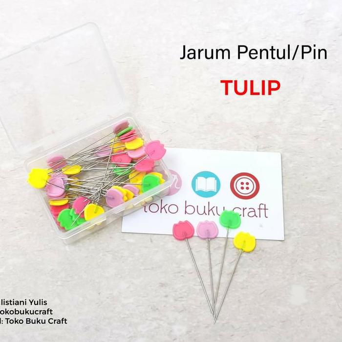 Gambar jarum pentul / pin motif Tulip dari tbc corner undefined Tokopedia