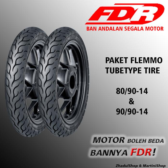 Jual Paket Ban Motor Fdr Flemmo 90 90 14 Dan 80 90 14 Matic Depan Belakang Kota Bandung Martinishop Tokopedia