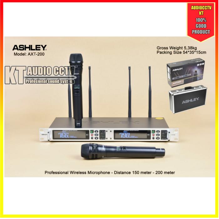 Gambar mic ashley axt 200/axt200 wireless microphone - Hitam dari KTaudio Elektronik undefined Tokopedia