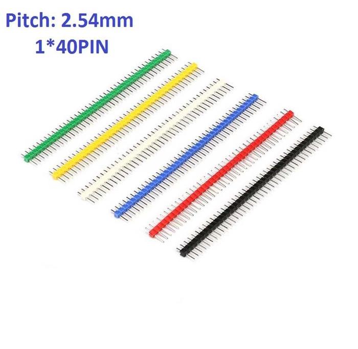 Gambar 1x40pin 2.54mm Single Row Straight Male Pin Header Strip 40p PCB - Hitam dari DI Electronics undefined Tokopedia