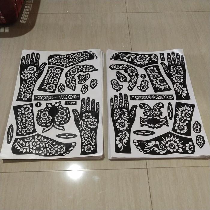 Gambar Cetakan Henna Tangan Dan Kaki Praktis dan Simple dari Toko Nompo Makmur undefined Tokopedia