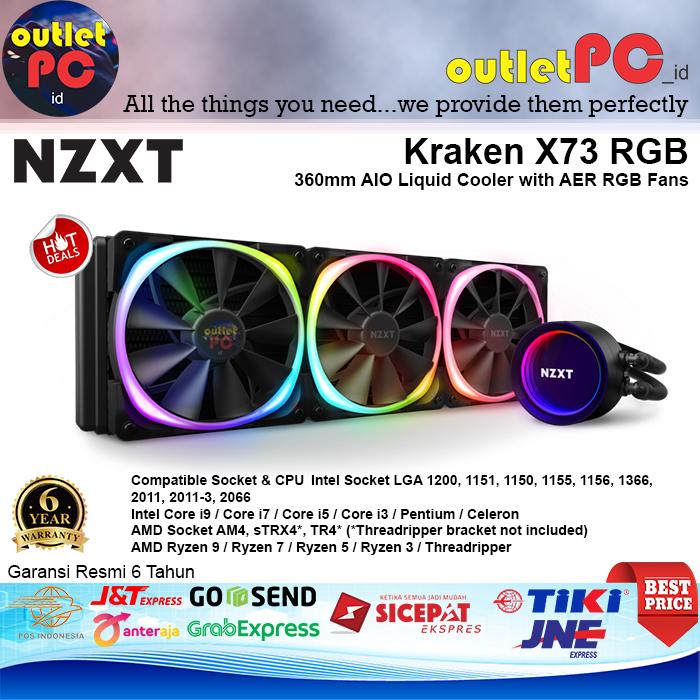 Jual NZXT Kraken X73 RGB 360mm AIO 