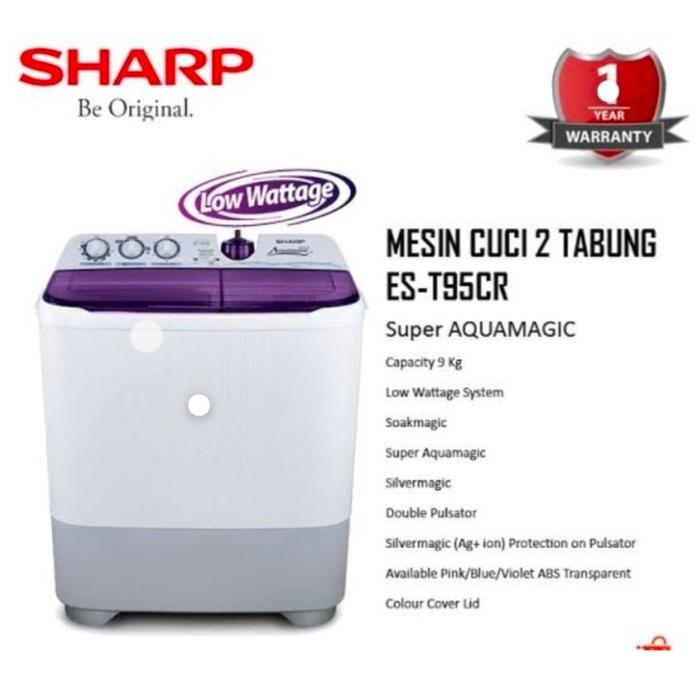 Jual Mesin Cuci Sharp 9kg 2 Tabung Sharp Mesin Cuci 9kg 2 Tabung Kab Karawang Top Jaya Electronik Tokopedia
