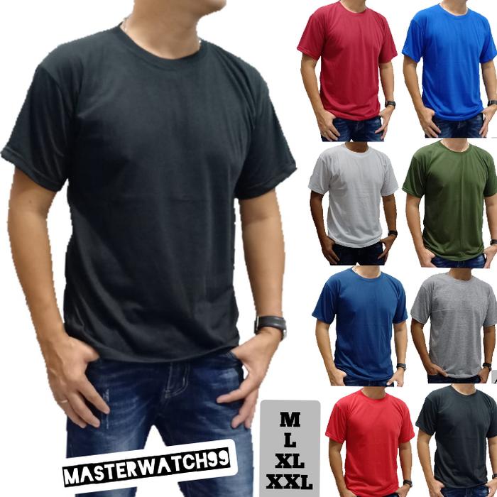Gambar KAOS KATUN PRIA M L XL XXL - KAOS OBLONG KATUN - COD - Hijau army, M dari MASTER WATCH99 undefined Tokopedia