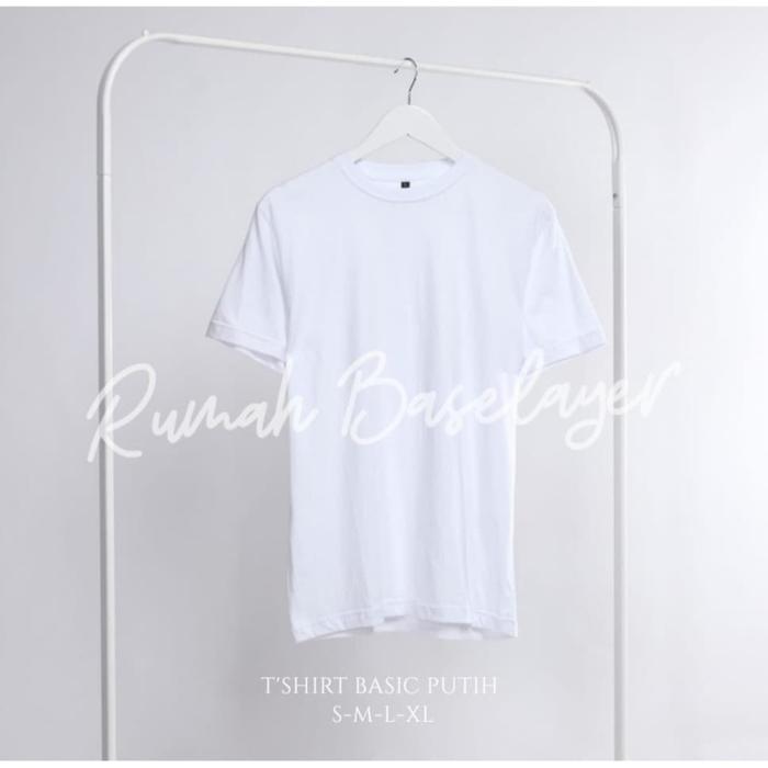 Gambar Kaos Polos Baju Oblong Warna Banyak Combed 30's Pria Wanita Unisex - KAOSPLS PUTIH, S dari Rumah Baselayer undefined Tokopedia