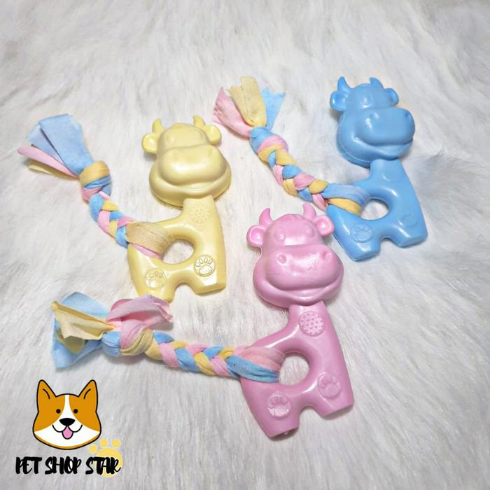 Gambar MAINAN ANJING DI GIGIT BUNYI 6 MOTIF AMAN BAHAN TPR - SAPI dari PET SHOP STAR undefined Tokopedia