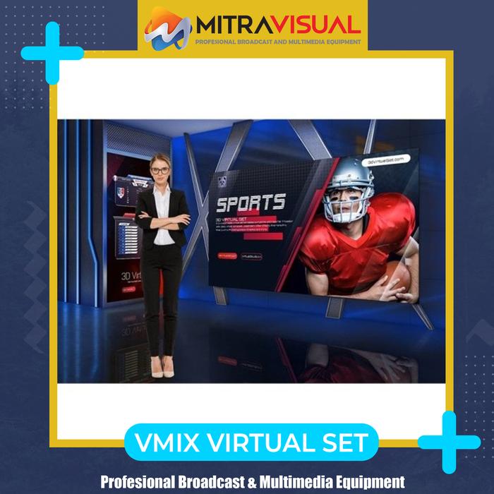Gambar vMix 3D Virtual Backround Set include Script - Studio 001 dari Mitra Visual Store undefined Tokopedia