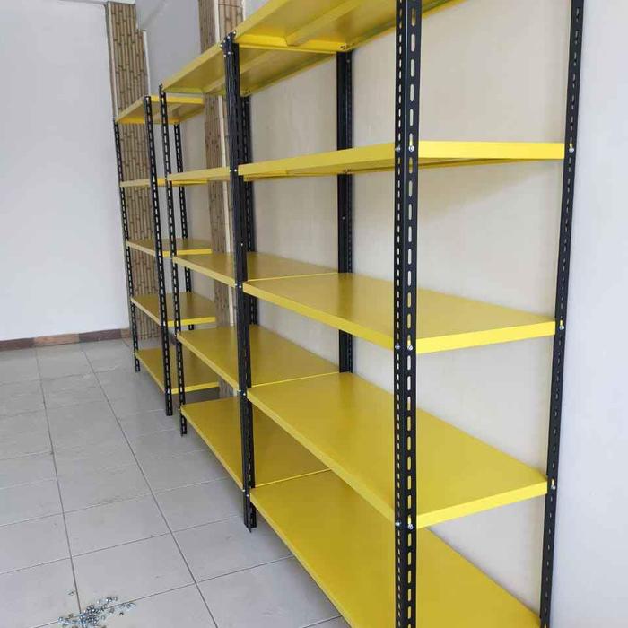 Gambar rak besi serbaguna 5 susun ukuran 120×60×200 - Kuning dari KHANZA BERKAH JAYA undefined Tokopedia