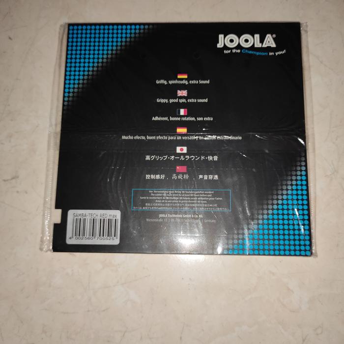 Joola Samba - Gomma Per Tennistavolo, Spessore 1.8 Mm, Colore Nero, Sensazione Ottimale Della Palla, Rivestimento Offensivo Tutto Tondo