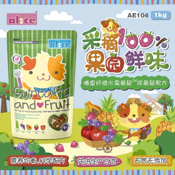 Gambar Alice AE104 Adult Guinea Pig and Fruit 1kg dari Bakpao Rabbit undefined Tokopedia