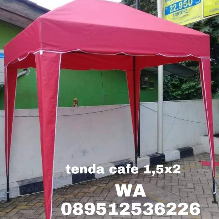 Gambar tenda cafe 1,5x2 tenda stand - Merah dari toko tenda cafe undefined Tokopedia