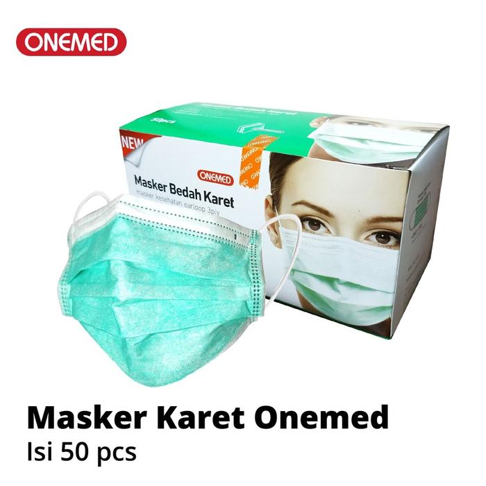 Gambar Masker onemed isi 50 earloop masker medis earloop one med - Hijau dari Mustache Shop undefined Tokopedia