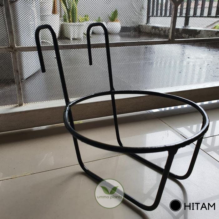 Gambar Rak Pot Pagar - Rak Minimalis - Hitam dari Umma Plants undefined Tokopedia