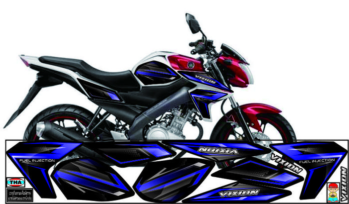 Gambar STRIPING VARIASI STICKER YAMAHA VIXION STYLE STRIPING VARIASI STICKER dari MEGA STICKER undefined Tokopedia