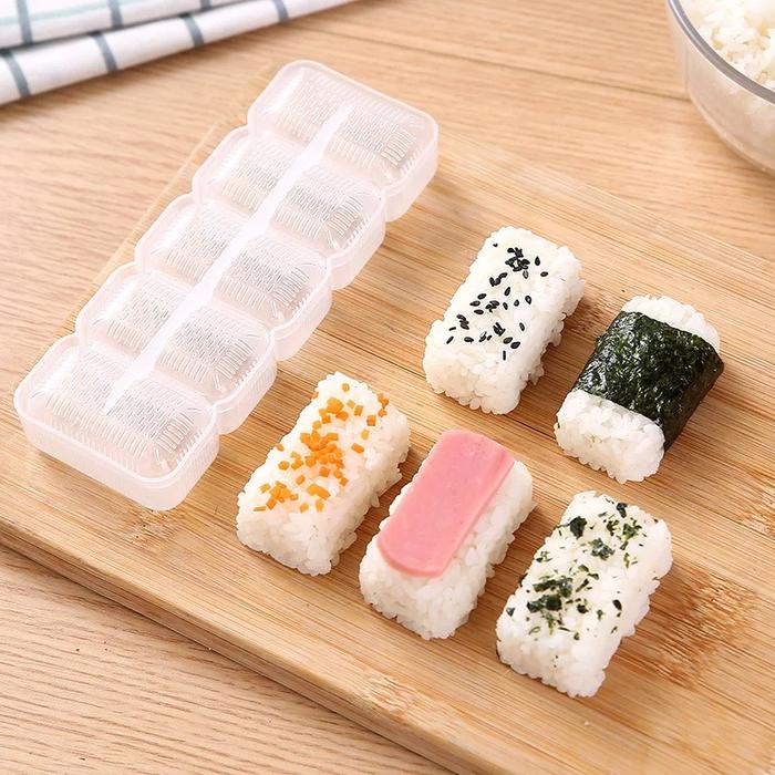 Gambar Cetakan Nasi Sushi Lemper Bento Plastik - Sushi 5 Slot dari Opal Baking Tools undefined Tokopedia