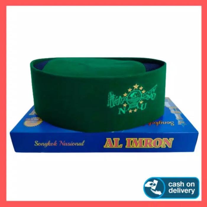 Gambar Peci Kopyah Songkok Hitam Bordir NU ac - hijau nu, 4 dari KOKO AN NUR undefined Tokopedia