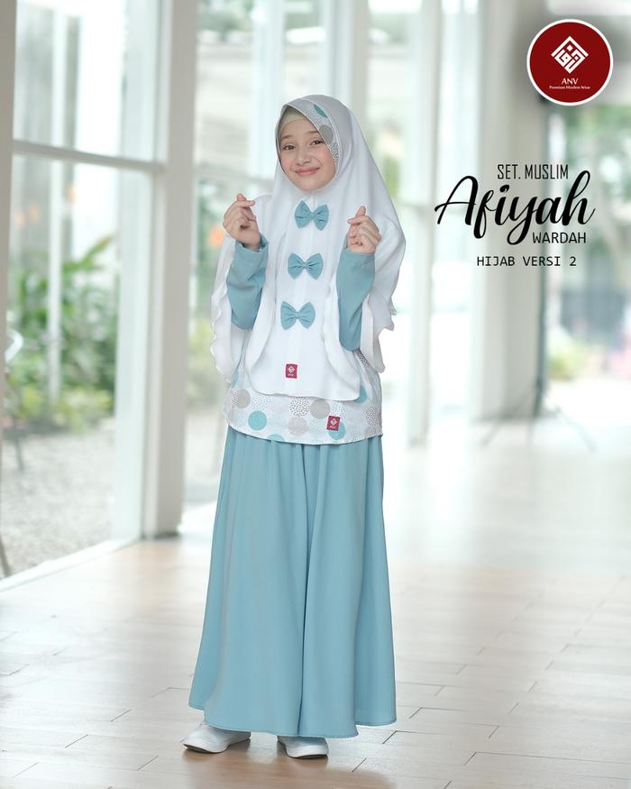 Gambar Gamis Anak Afiyah Ori By ANV Set Muslim Anak Afiyah 3-14thn - Wardah, SIZE M KIDS dari Gbfathan undefined Tokopedia