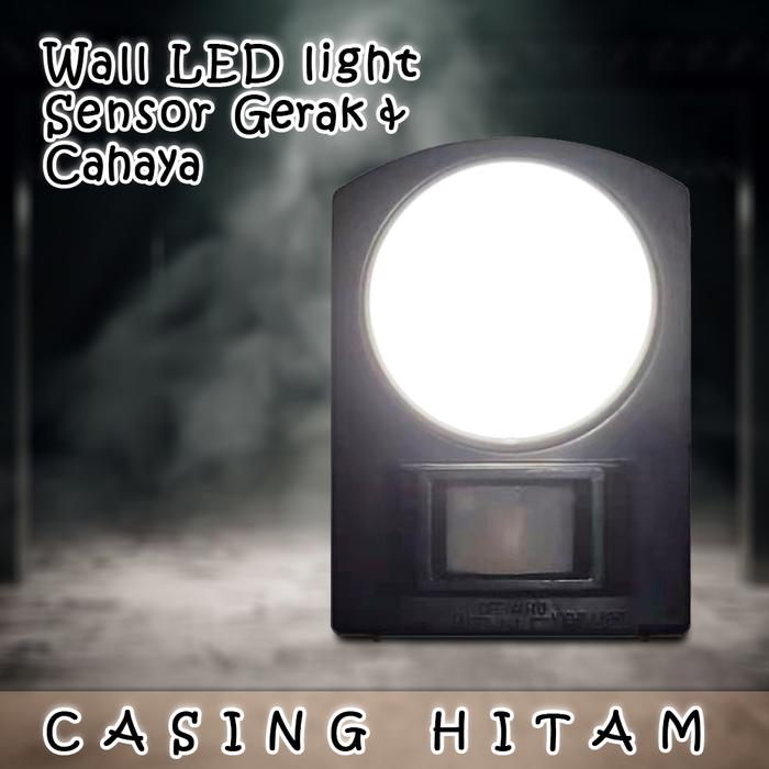 Gambar Wall LED Light / Lampu LED Dinding Sensor Gerak - Sensor Cahaya - Casing Hitam dari Mitra Abadi LED undefined Tokopedia