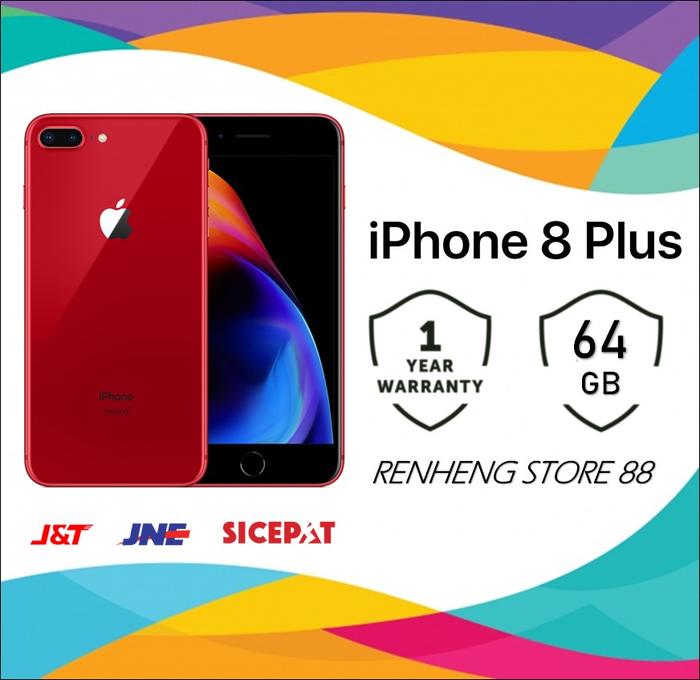 Gambar APPLE IPHONE 8 PLUS 64GB ORIGINAL GSM FU GARANSI 1 TAHUN All PROVID - Merah dari Renheng store 88 undefined Tokopedia