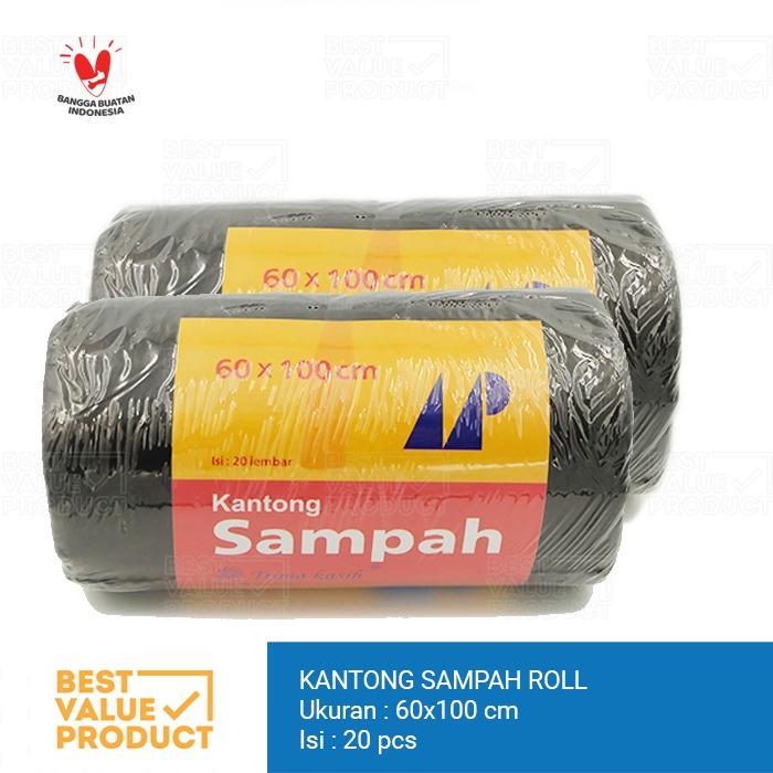 Gambar plastik sampah roll ukuran 60 x 100 / trashbag 60x100 roll hd - ROLL 60x100CM dari bestvalueproduct undefined Tokopedia