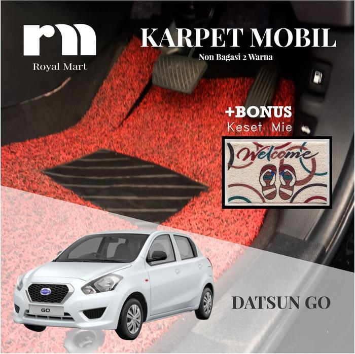 Gambar KARPET MOBIL-DATSUN GO NON BAGASI 2 WARNA - BLACK GREY dari Royal Mart Official undefined Tokopedia