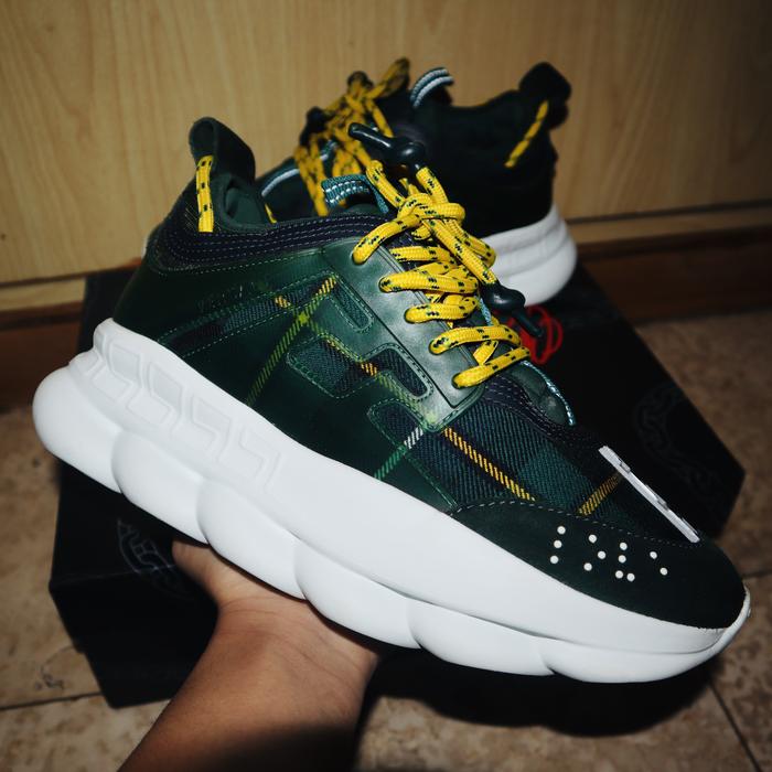 versace sneakers chain reaction black