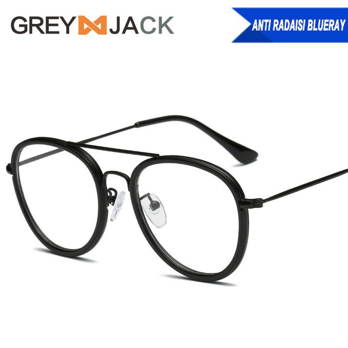 Gambar kacamata anti radiasi dewasa fashion pria dan wanita terbaru 98029 - Black dari Grey Jack Eyewear undefined Tokopedia
