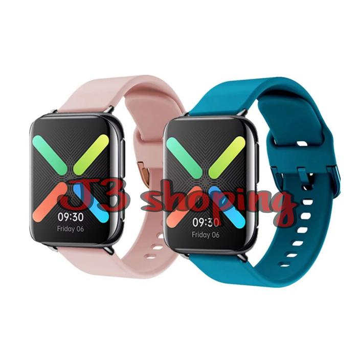 Oppo Tali Jam Karet Silikon untuk Smartwatch 41mm 46mm Model Baru Buckle  Oppo Watch Band Silicone Tali Jam Karet Konektor Smartwatch Acc Bracelet