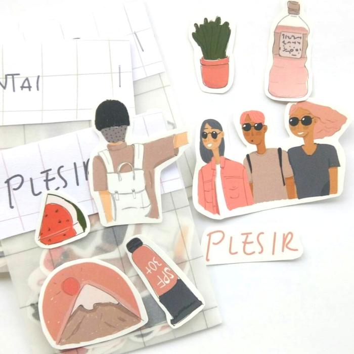 Gambar STIKER VINYL / Sticker Pack / Sticker Flakes Die Cut - Plesir dari Tulisae undefined Tokopedia