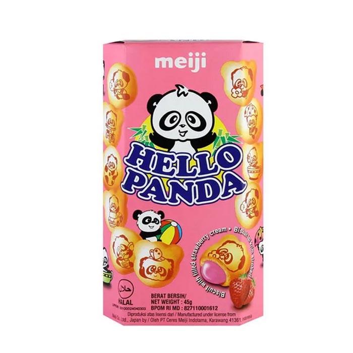 Gambar BISKUIT MEIJI HELLO PANDA 45GR - Strawberi dari faeyzafoods undefined Tokopedia
