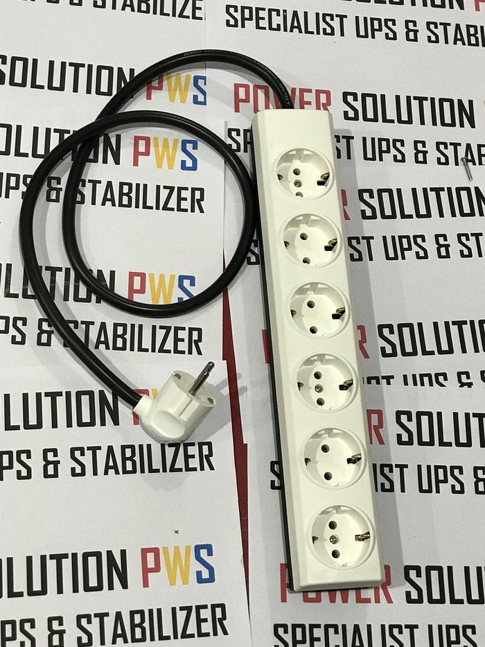 Gambar Kabel listrik Tambahan Roll ( Extension ) 1M 2x2.5mm 6 Lubang Broco - STEKER L dari Power solution pws undefined Tokopedia