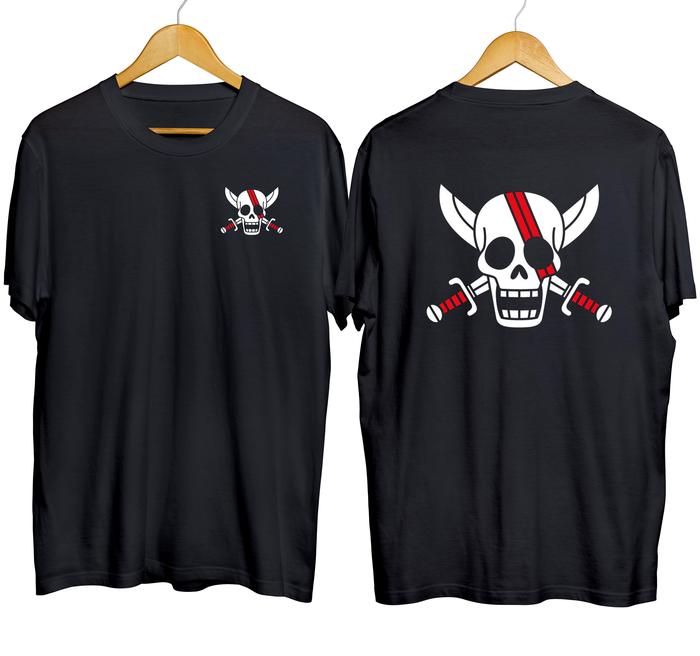 Gambar Koas distro anime SHANKS PIRATES LOGO one piece - Hitam, M dari mangjapan undefined Tokopedia