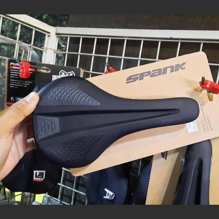 Selle SPANK SPIKE 160 Cuir Rails CrMo LTD GG Noir