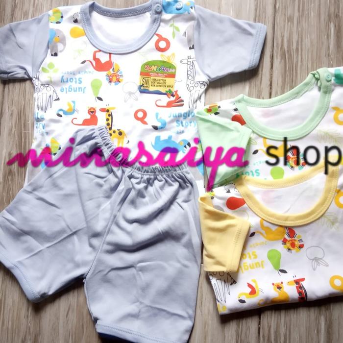 Gambar ZAHDAN Setelan Bayi Lengan Pendek Motif dari minasaiyashop undefined Tokopedia
