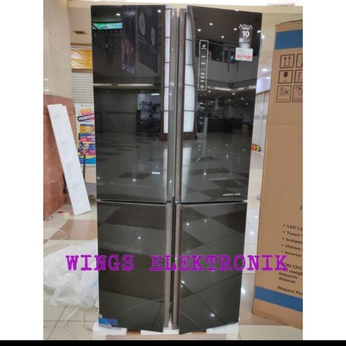 Gambar AQUA AQR IG525AM KULKAS 4 PINTU SIDE BY SIDE AQUA INVERTER RESMI dari Wings Elektronik undefined Tokopedia