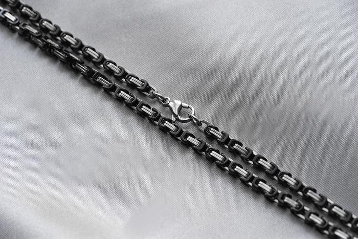 Gambar Nine Worlds Multi Purpose Chain - Silver Black Gold PVD kalung gelang rantai Antikarat Pria - silver-black dari Nine Worlds undefined Tokopedia