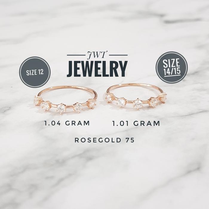 Gambar CINCIN EMAS BEZEL SOLITAIRE LISTRING CANTIK MANIS RINGAN - 12 dari JWT jewellery undefined Tokopedia