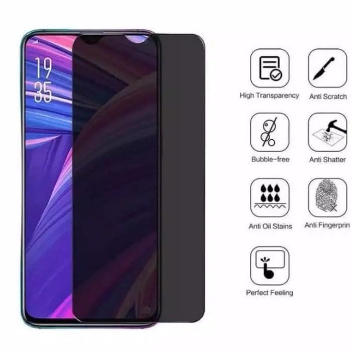 Jual REALME C1 OPPO A3S TEMPERED GLASS SPY Jakarta Pusat