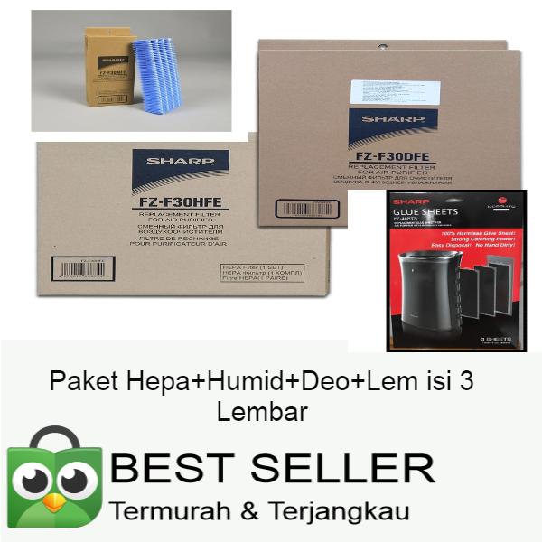 Gambar Paket HEPA Filter dan DEO FZ-F30HFE & FZ-F30DFE For KC F30Y - Komplit + Lem 3 dari Platinum Power undefined Tokopedia