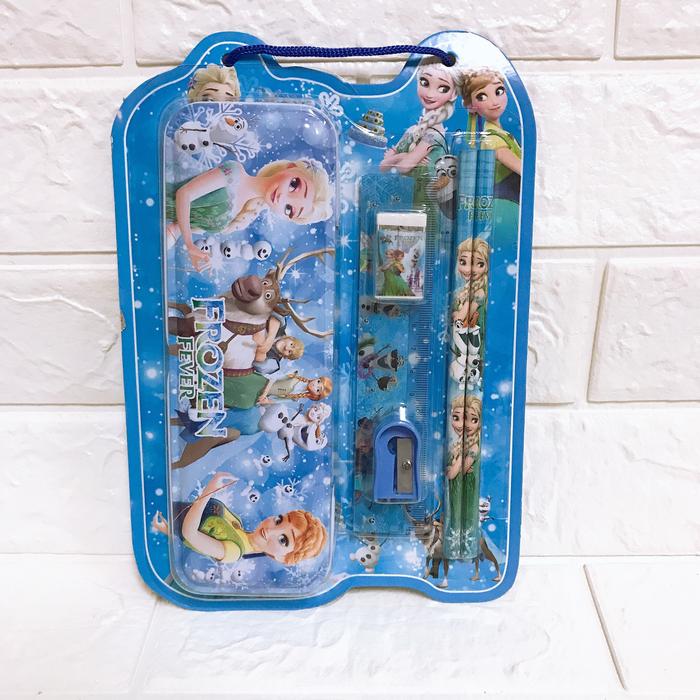 Gambar SET ALAT TULIS + KOTAK PENSIL (WJ8188) SET 6 IN 1 KARAKTER - Frozen dari mizustore undefined Tokopedia