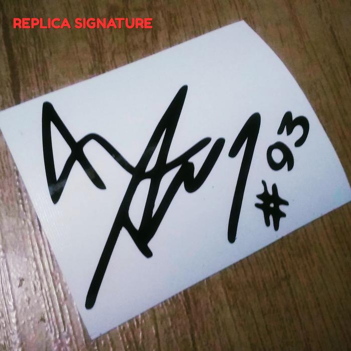 Gambar Sticker/Stiker marc Marquez Signature (tanda tangan) dari Hobby-Part undefined Tokopedia