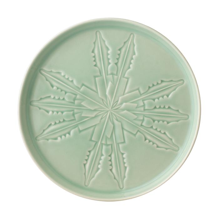 Gambar Dessert Plate / Piring Makan Jenggala 20 cm Lontar Hijau dari Jenggala Keramik Bali undefined Tokopedia