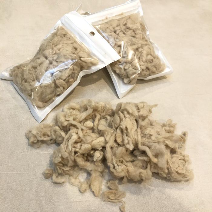 Gambar Wool roving keriting curly - Creme dari thehandcrafter undefined Tokopedia